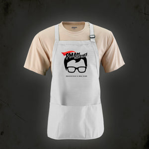 Pman the Chef white apron that is one size fits all